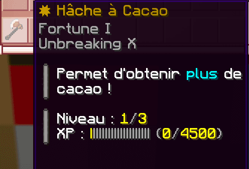 Hâche à Cacao