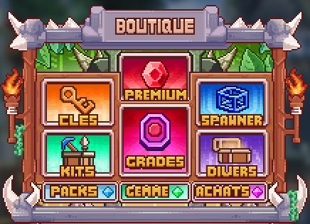 Menu boutique
