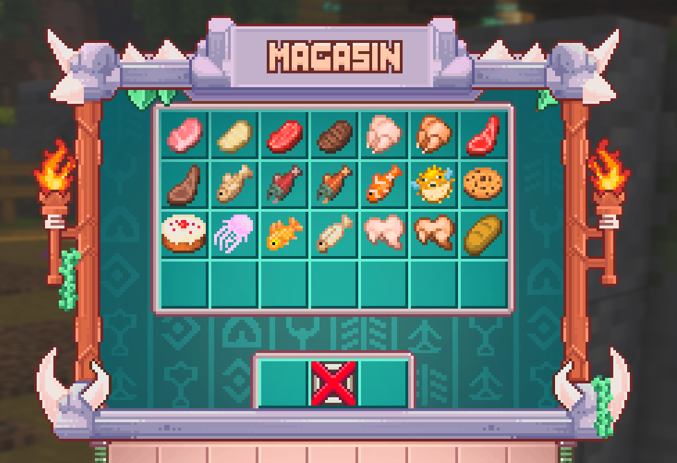 Menu après choix catégorie
