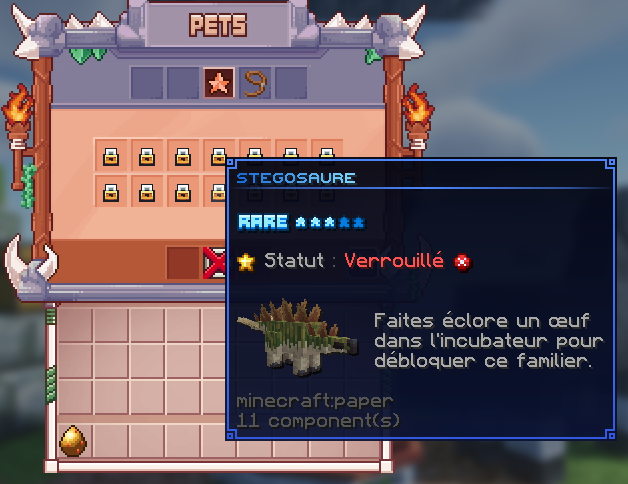 Le menu des pets